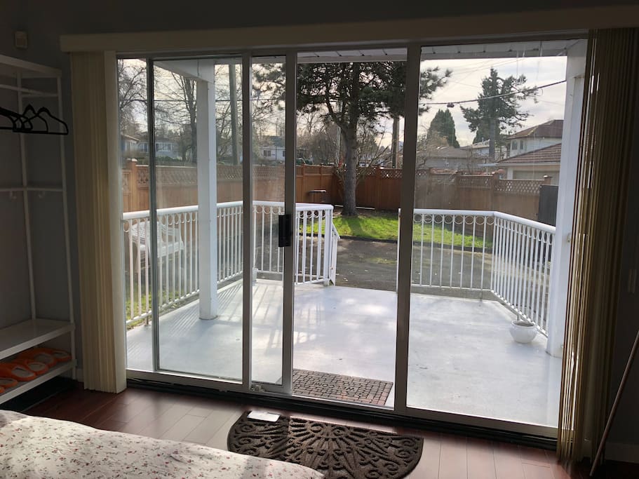 Private deck and fully fenced yard