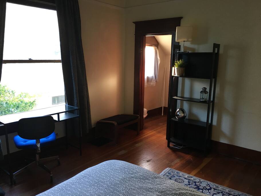 Desk and closet