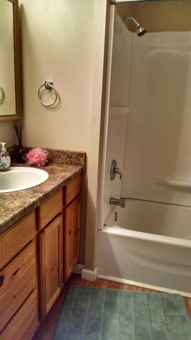 second bath has tub and shower