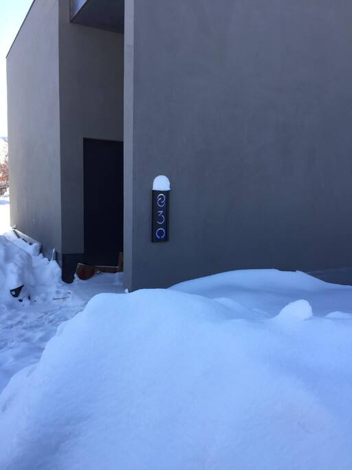Entrance to the house. The door you see is to the studio.