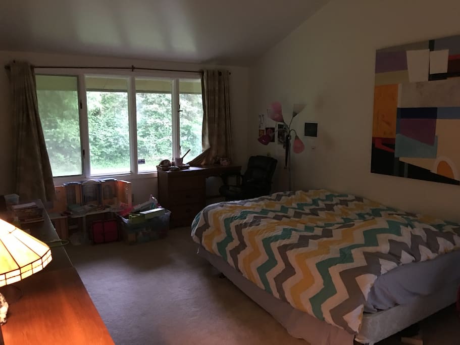 Bedroom with in-suite bathroom. Queen Bed.