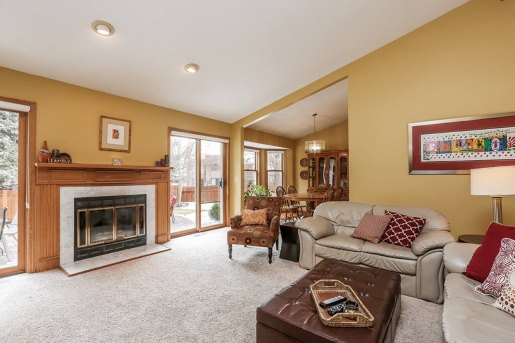 Dining room connected to living room