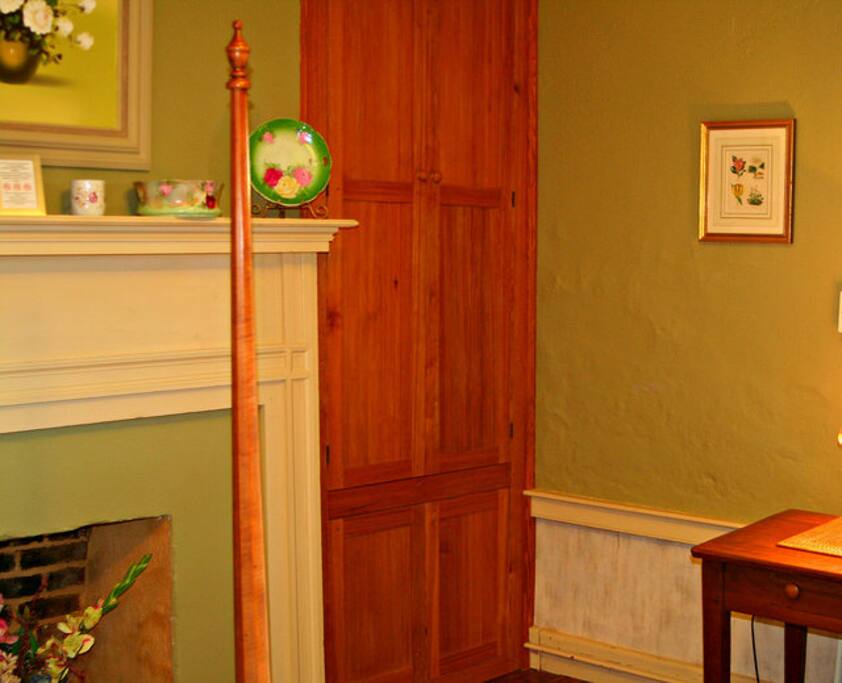 Fireplace and closet