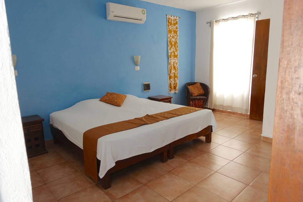 Large bed with AC