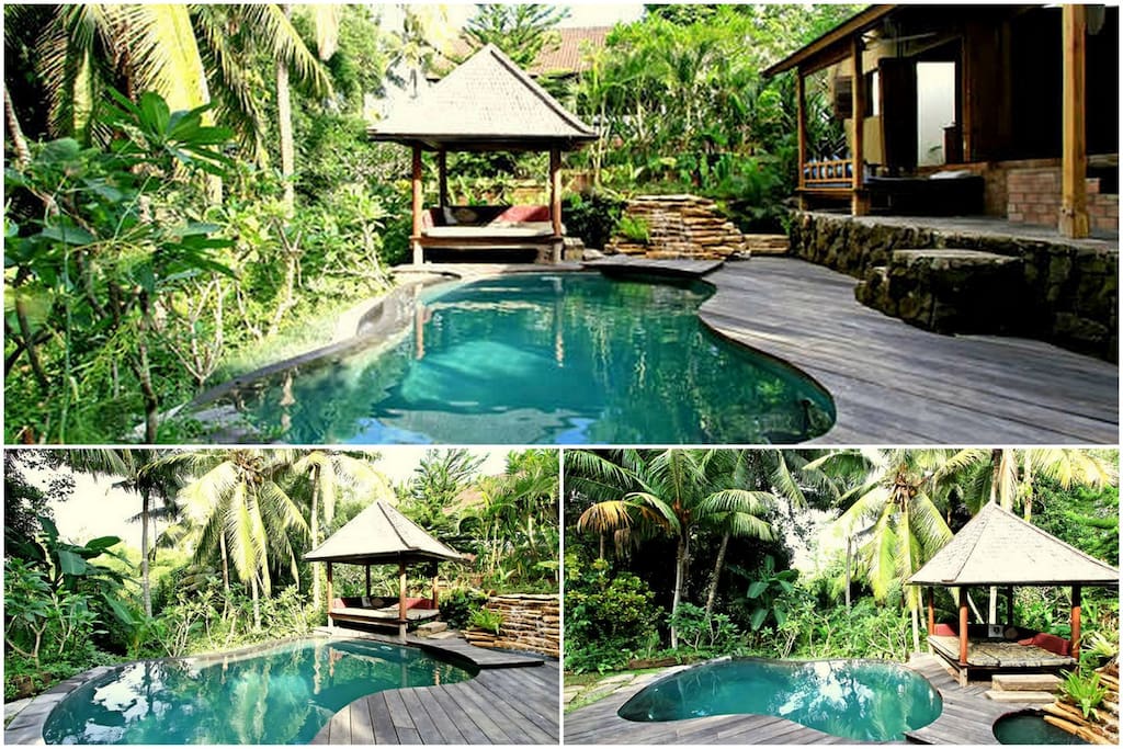 The Pool features infinity edge, plunge pool with natural waterfall and ironwood deck.
Swa