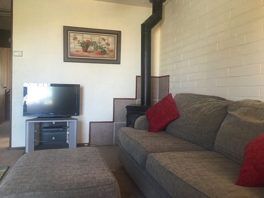 Looking from the living room chair.