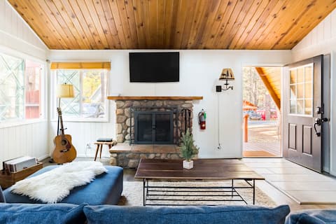 Ski Chalet Inspired Rustic Modern Cabin in Big Bear Lake