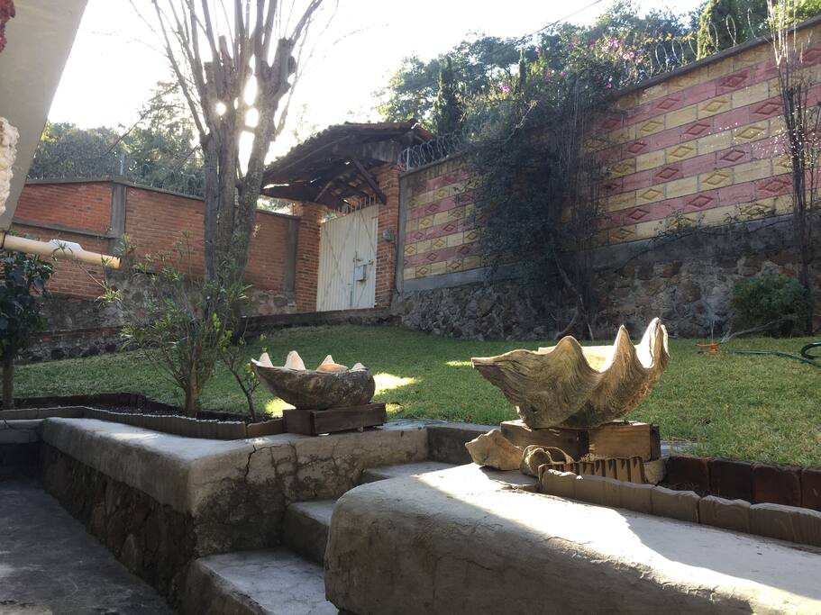 Jardín delantero.