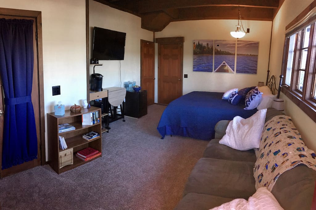 Bedroom as seen from the entry door.