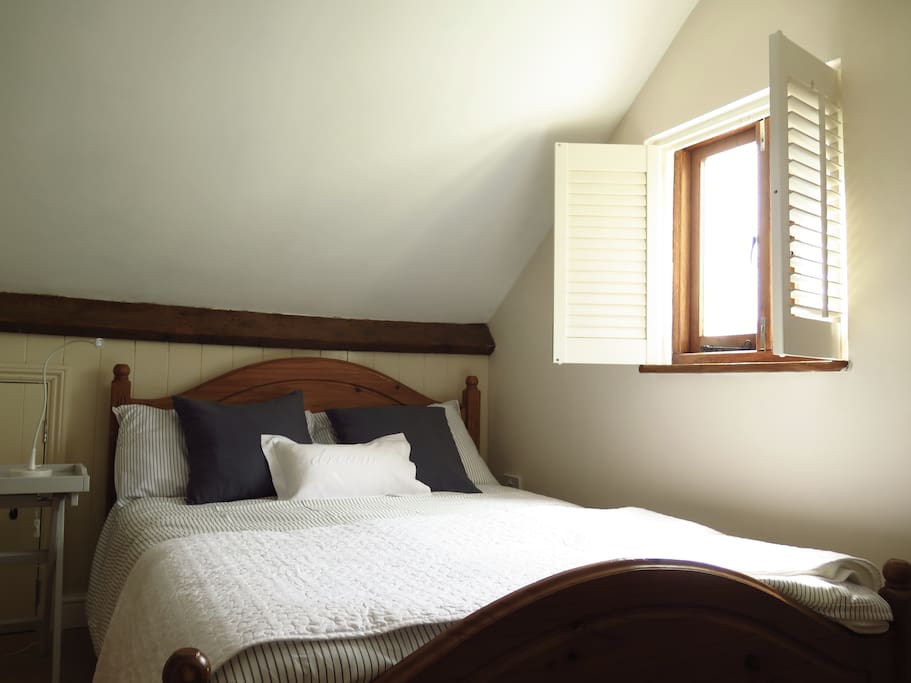 Bedroom 2 with outside landing/ dressing area with hanging rail and chest of drawers