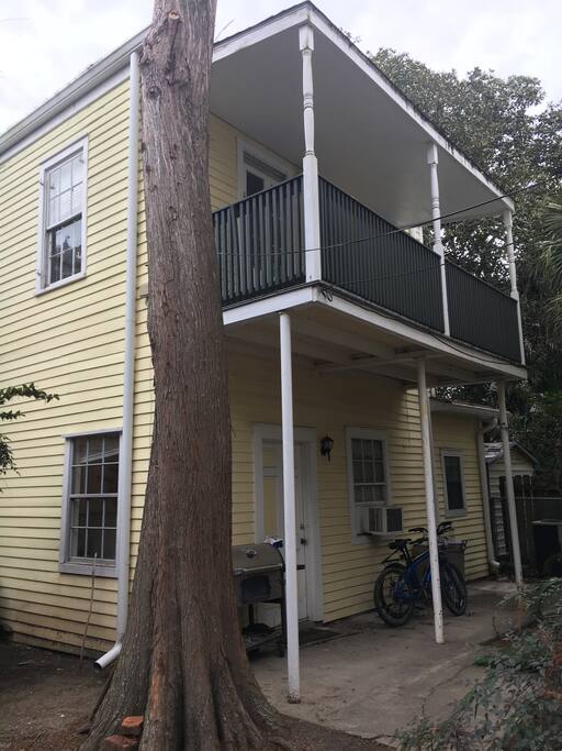 Balcony surrounded by trees