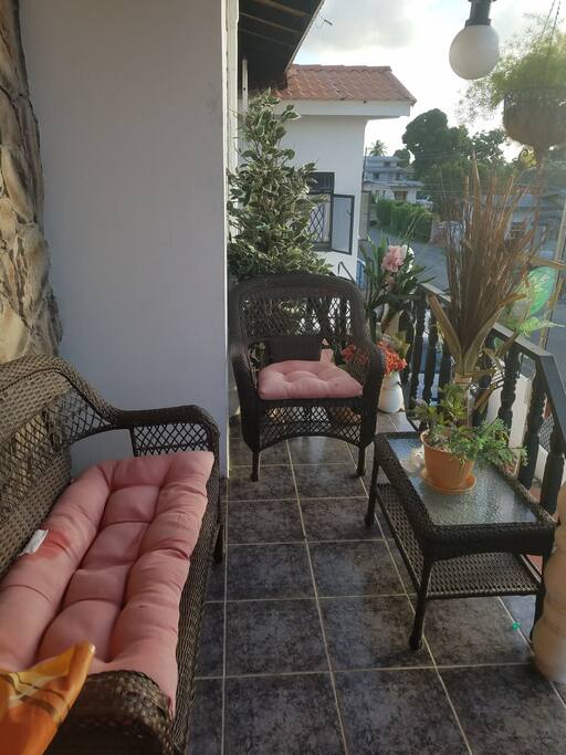 Upstairs balcony