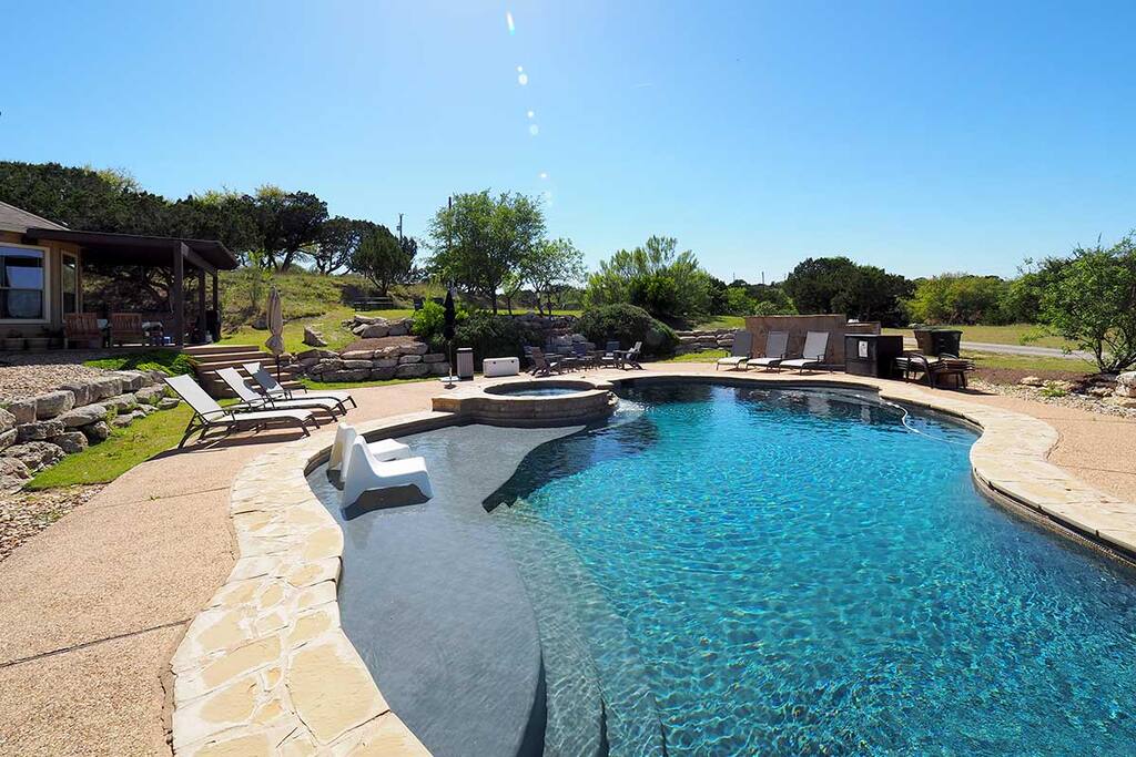 large pool with beach