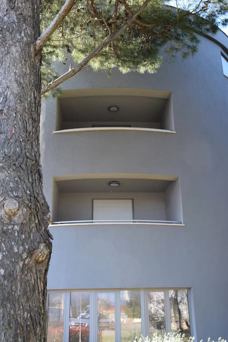 The apartment is situated on the first floor of the building