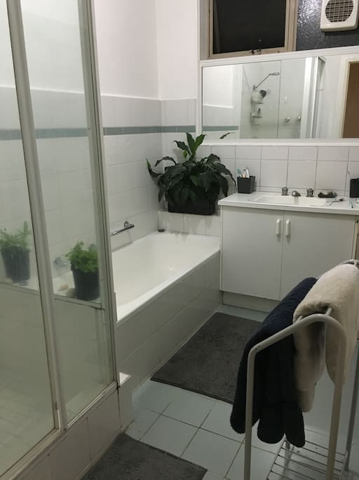 Spacious bathroom.
