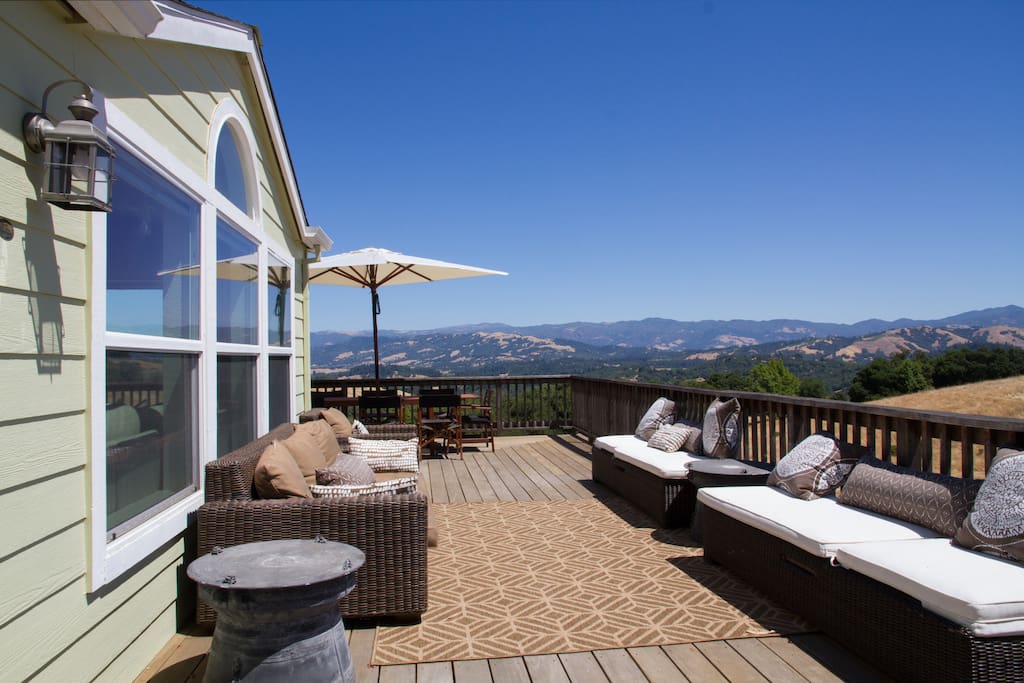 Front deck view looking out on Mayacamas mountains