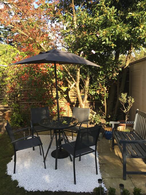 Outdoor bistro area