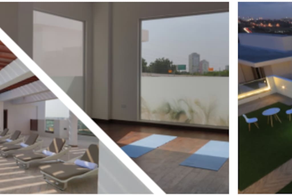 General Pool area and Yoga room