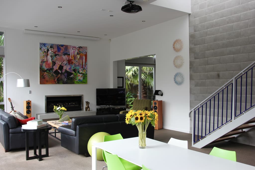 Downstairs lounge area
