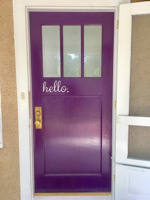 The house with the purple door