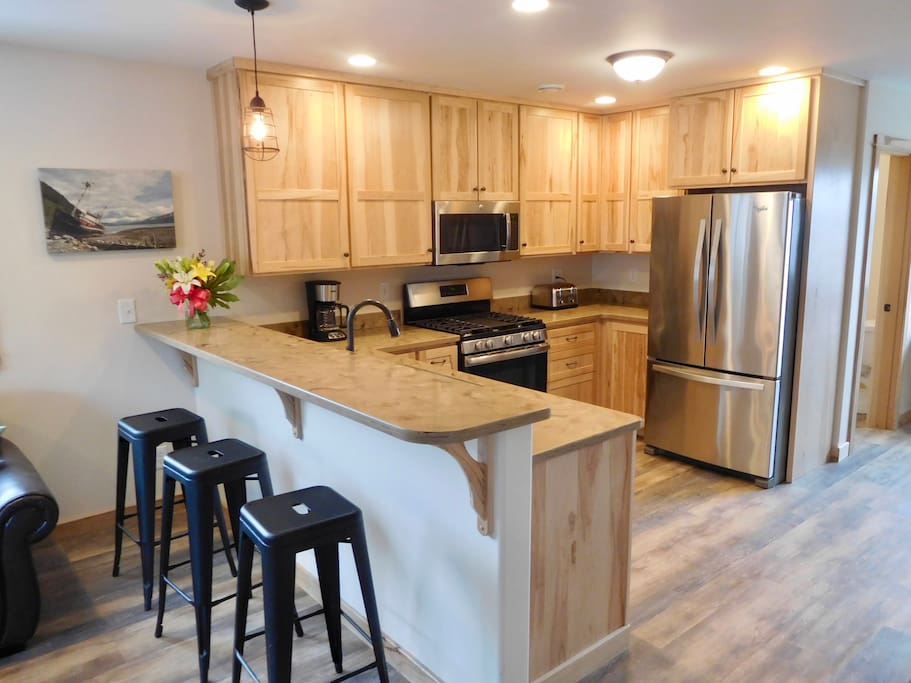 Kitchen with custom cabinets