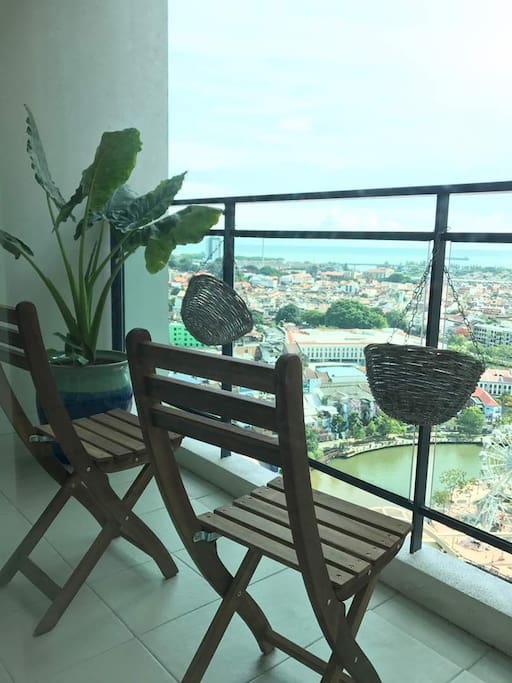 Balcony Overseeing Malacca River, Straits of Malacca & The Historical City