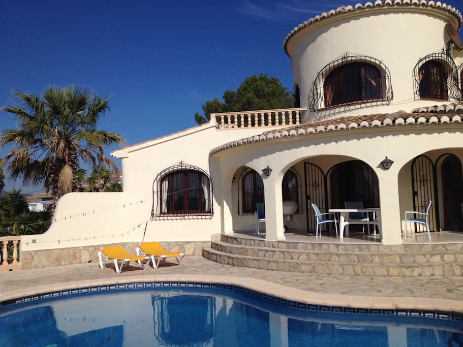 House and pool from terrace