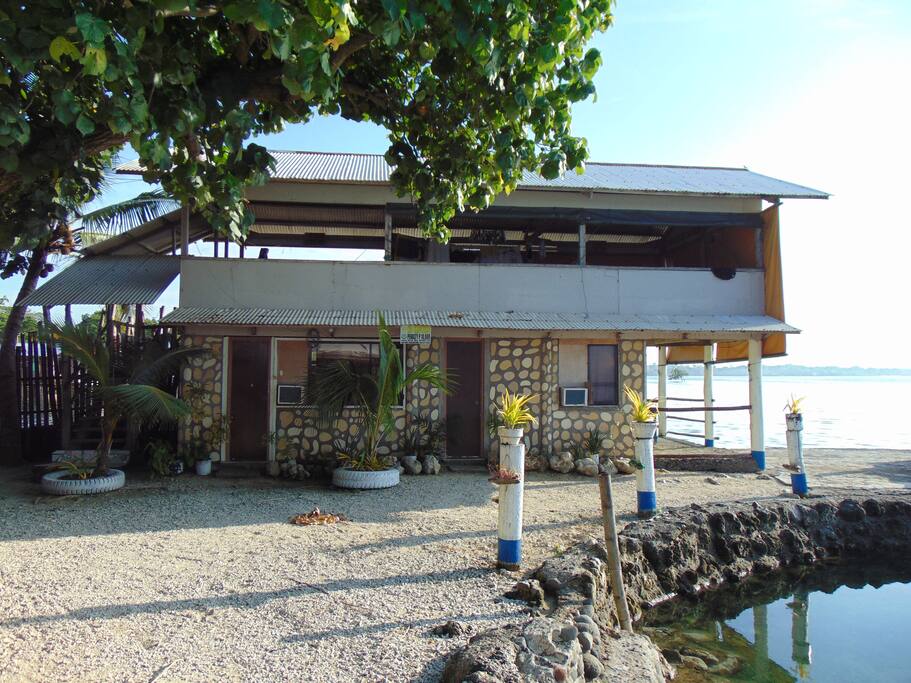 Modern House,
mini lagoon in front.