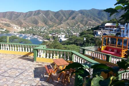 Casa Baloo# Borneo con vista al mar