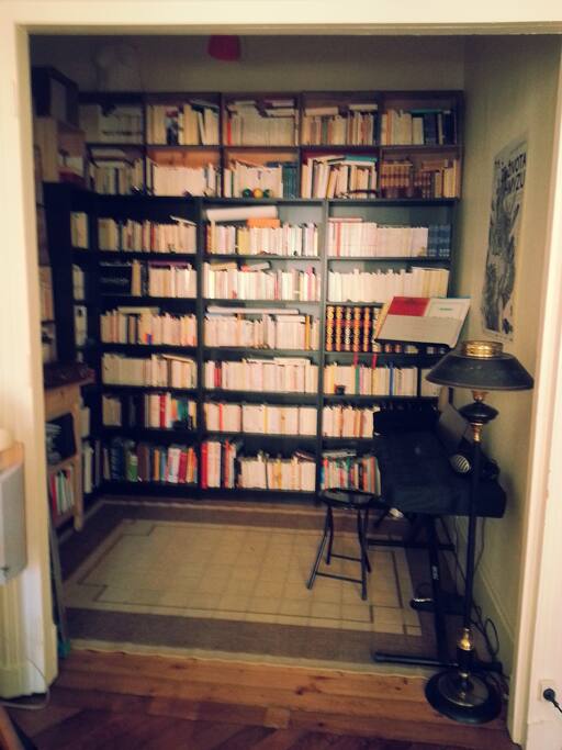 l'alcove dédiée à la musique et à la littérature...