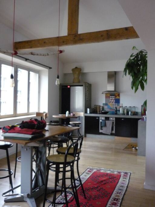 La partie cuisine américaine, où vous pourrez vous faire à manger si vous prévoyez le nécessaire.