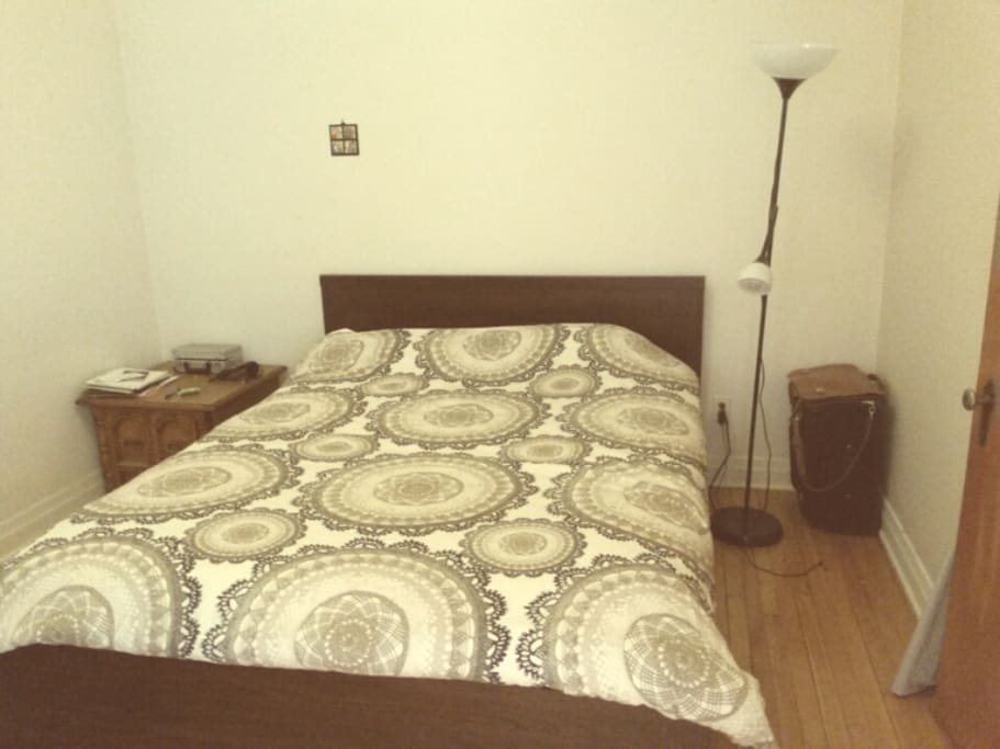 Queen size bed at your disposal.