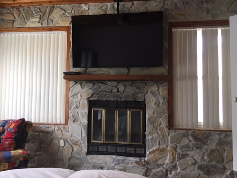 Fireplace and TV