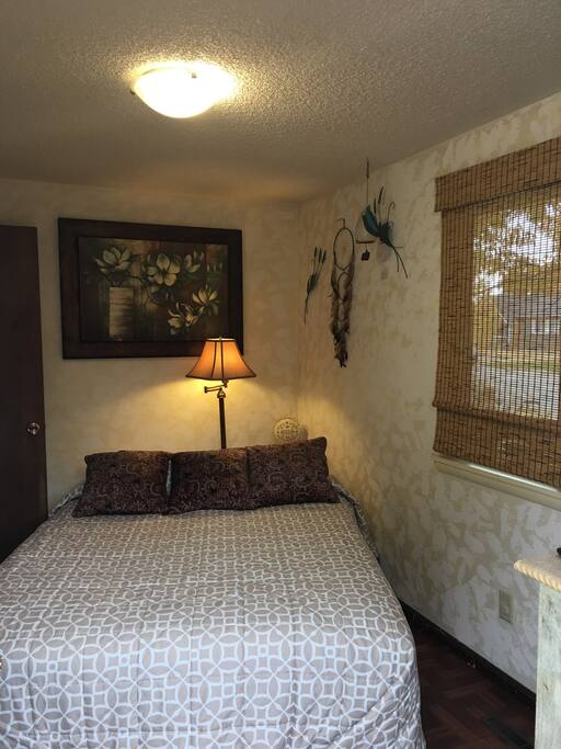Comfy queen bed rumored to bring the most amazing sleep.