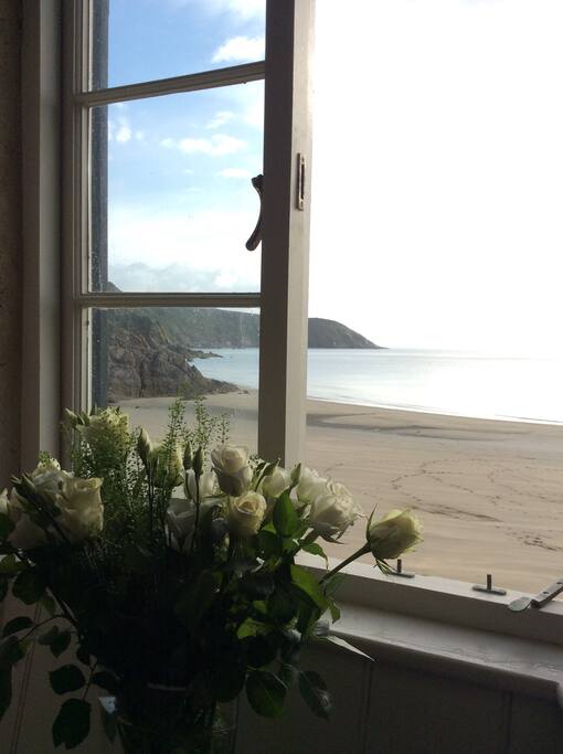 View from the sitting room with the tide out.