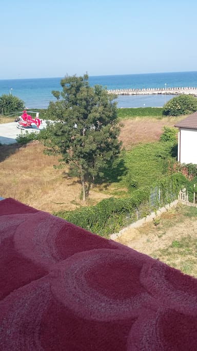 The sea view from the balcony