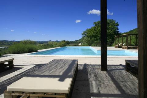 Independent apartments and pool