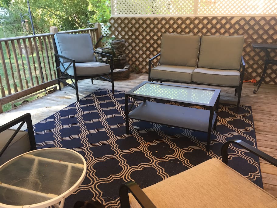 Lovely and quiet outdoor sitting area, great for early morning coffee