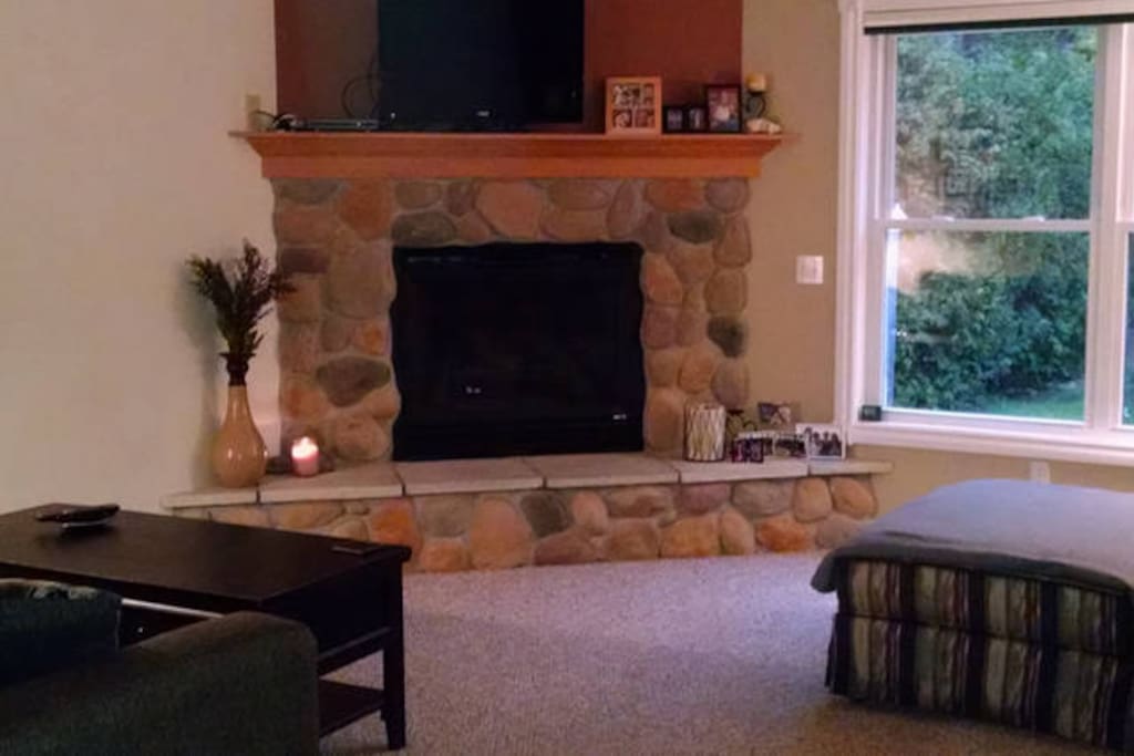 Fire Place and TV in Living Room