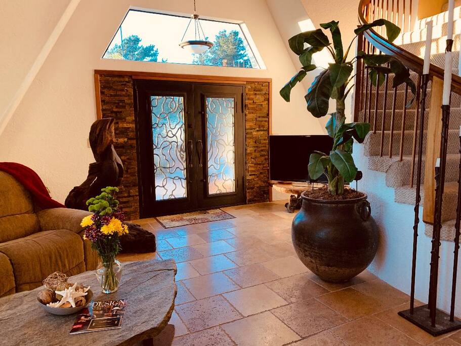 Entry, Turkish Travertine floors