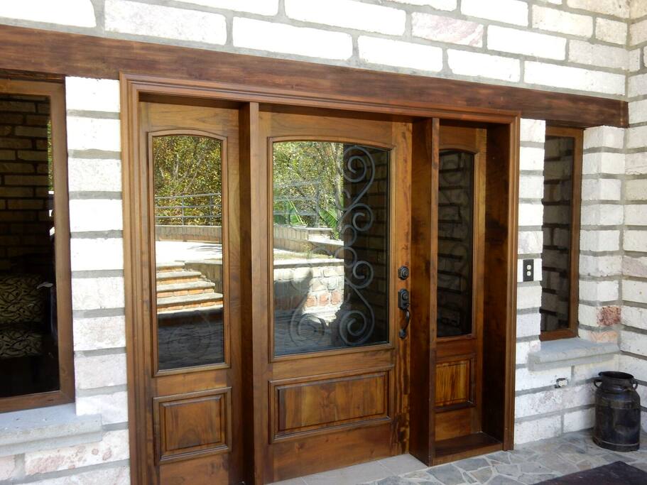 Beautiful wooden main entrance.