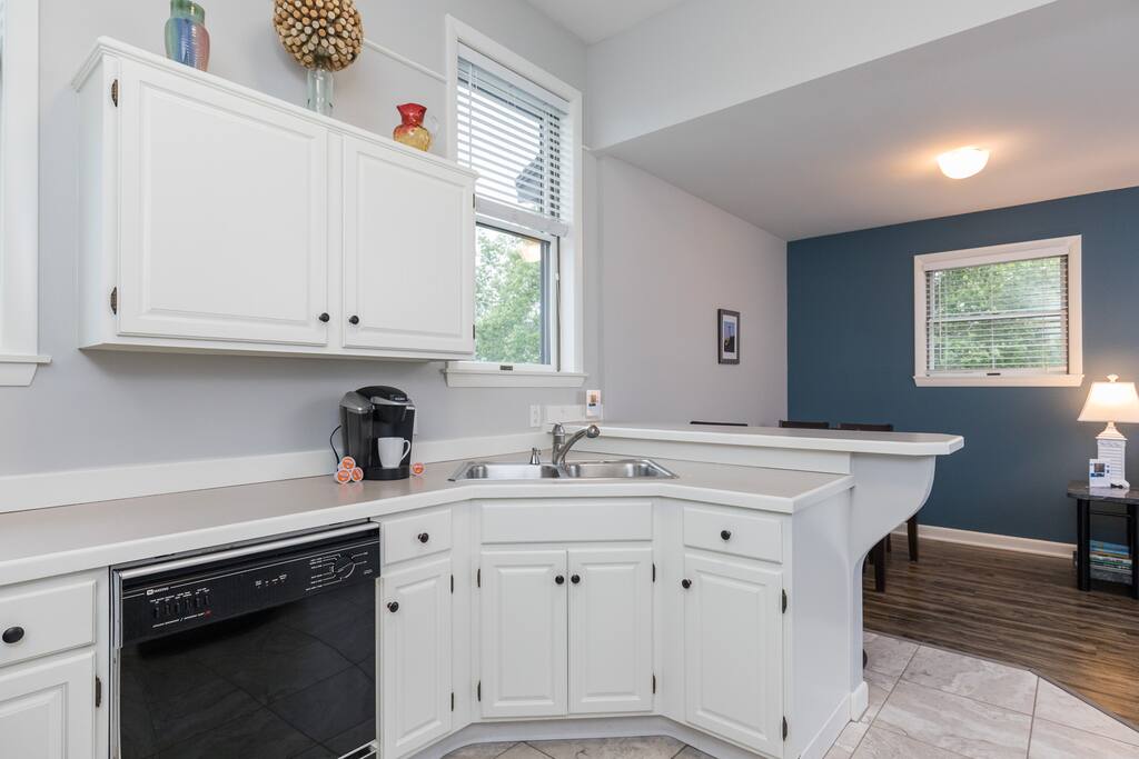 Kitchen looking into dinning area