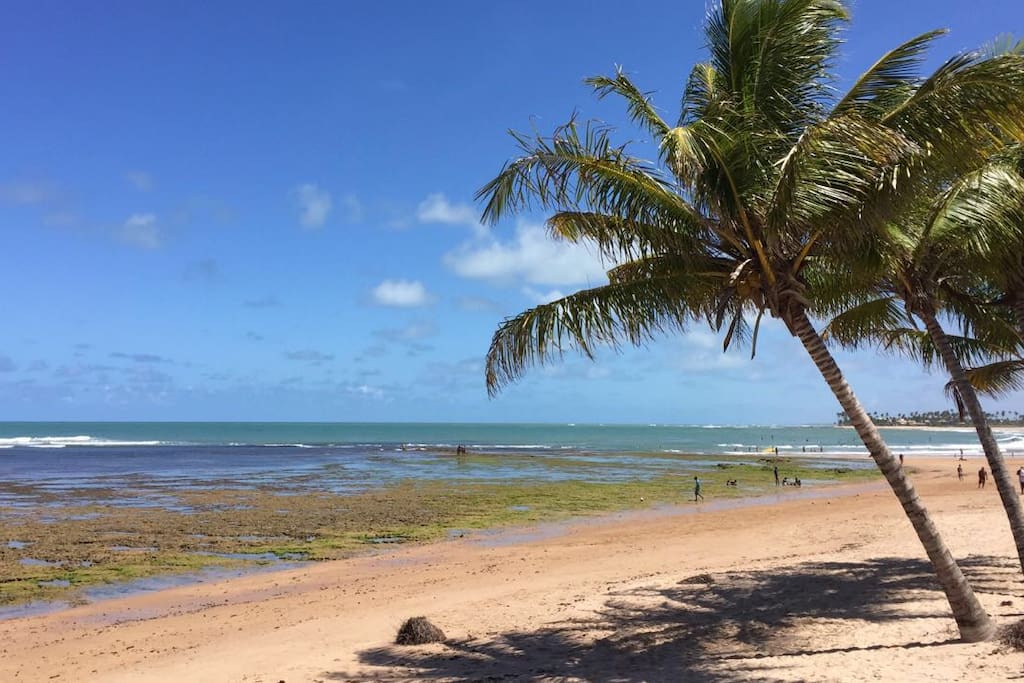 Visão parcial da praia, a 100 metros do imóvel