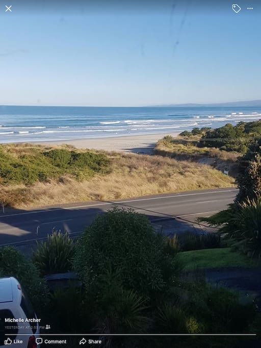 View from loft widow and beach access