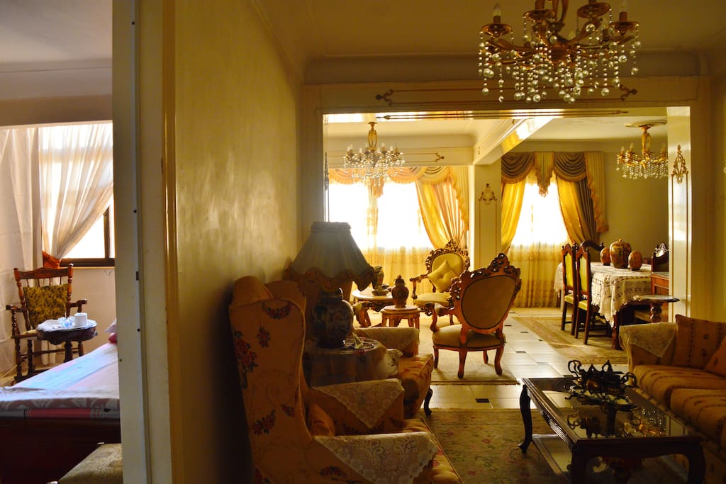 Bright sunny room and reception
