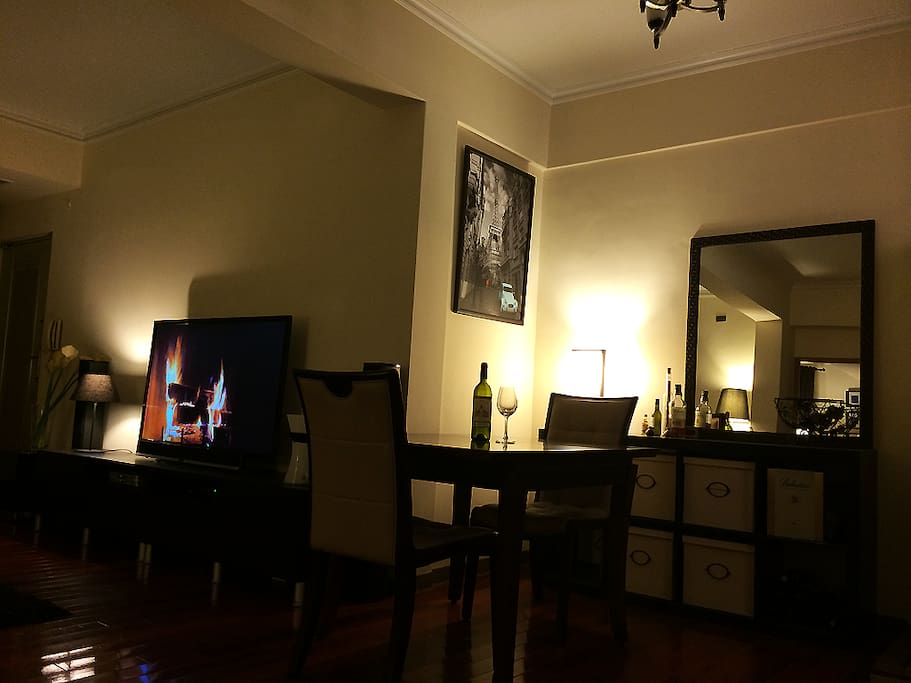 Romantic dining area.