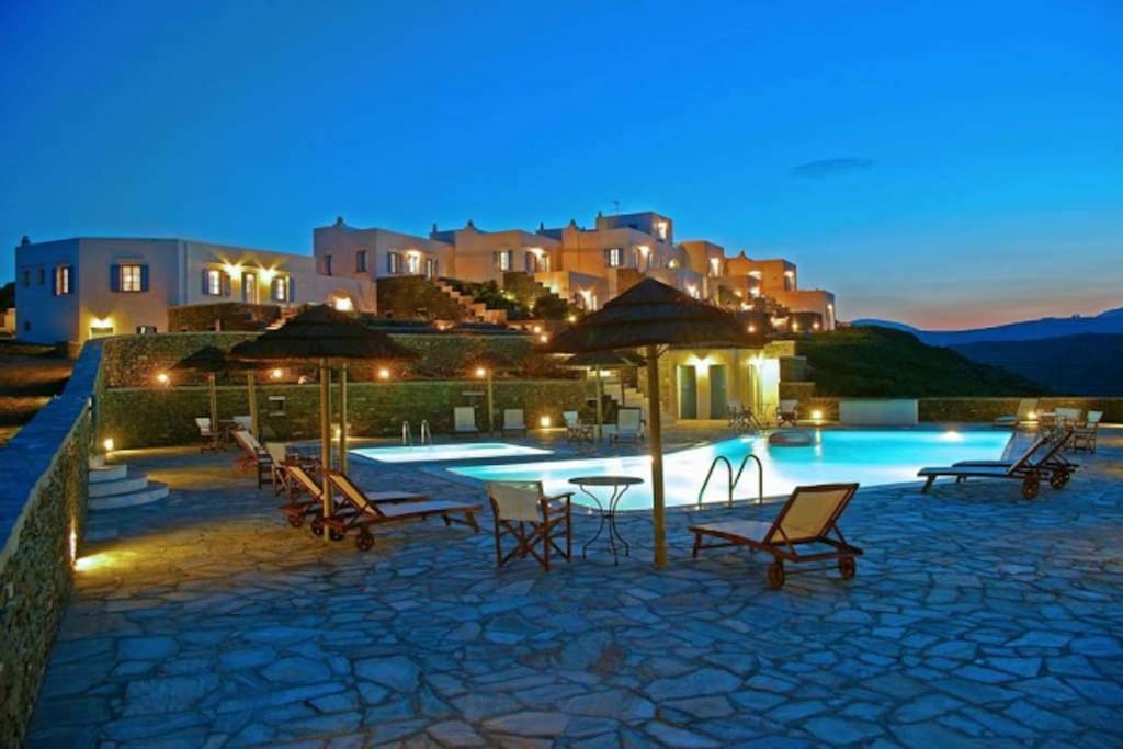 Outside view of the Complex by night