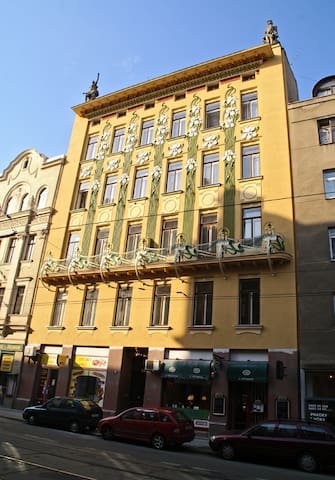 Huge room in art nouveau treasure