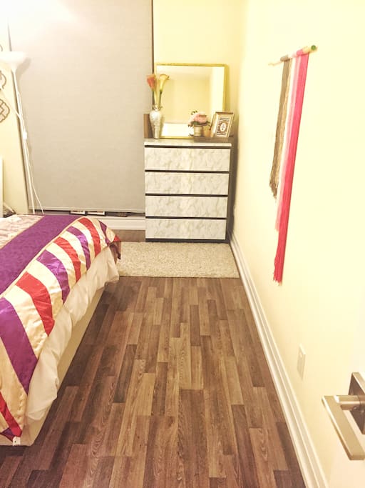 Private bedroom with dresser drawers