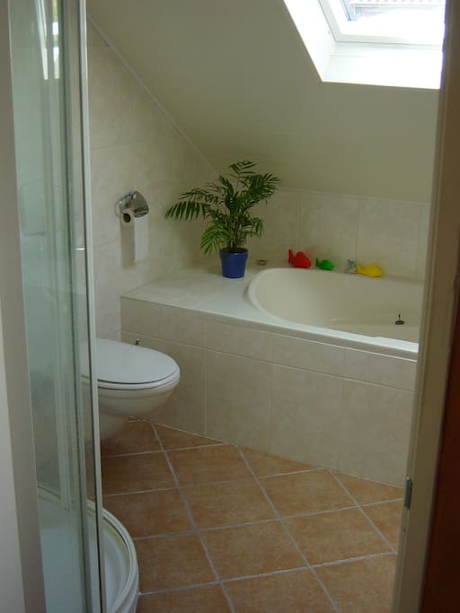 a nice hot shower or a soak in the tub